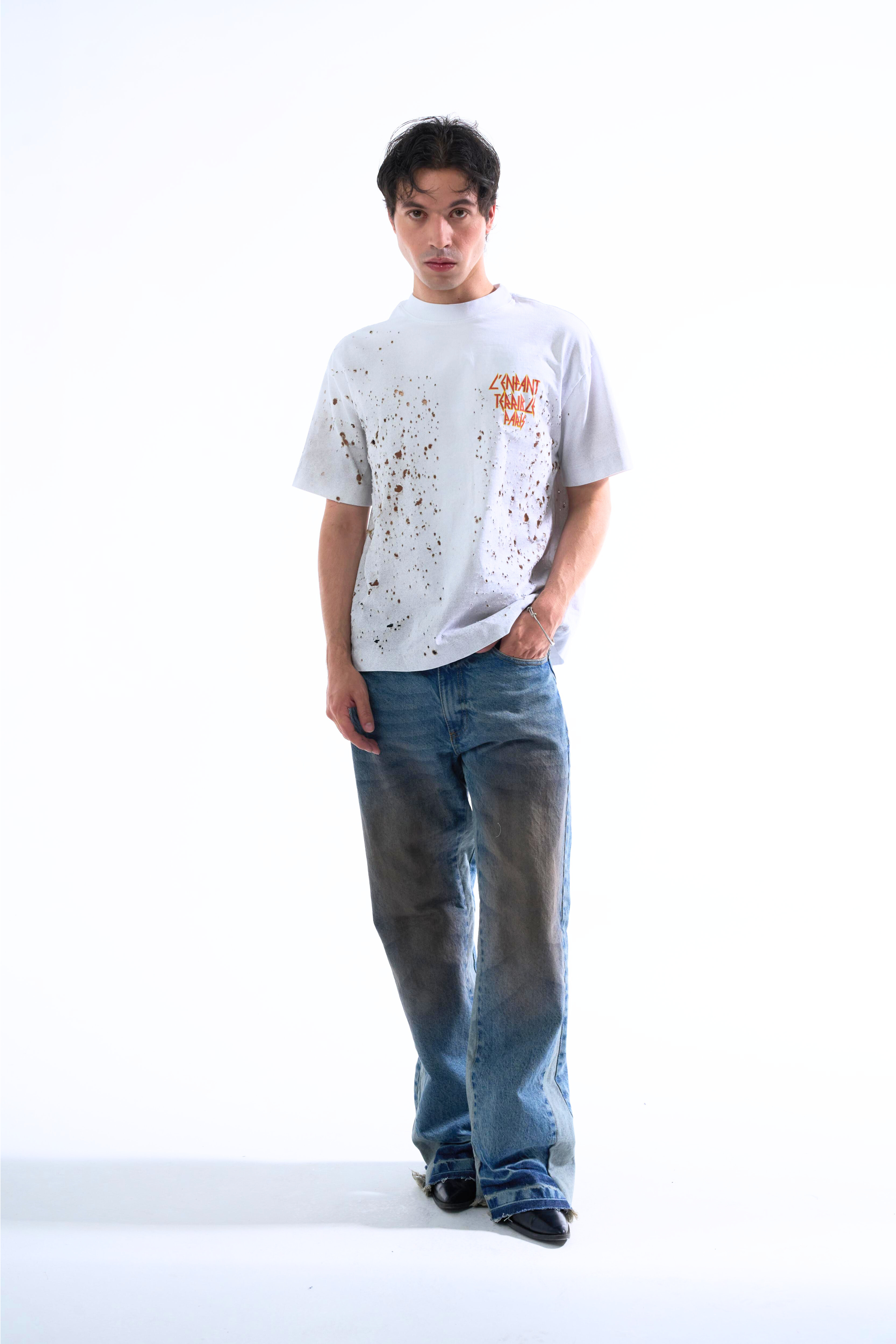 DIRTY FLARED JEANS