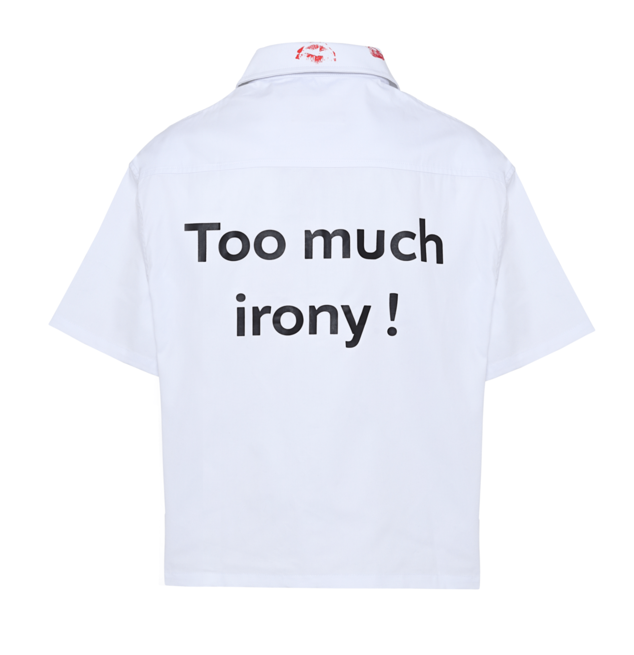 TOO MUCH IRONY! WHITE OVERSHIRT