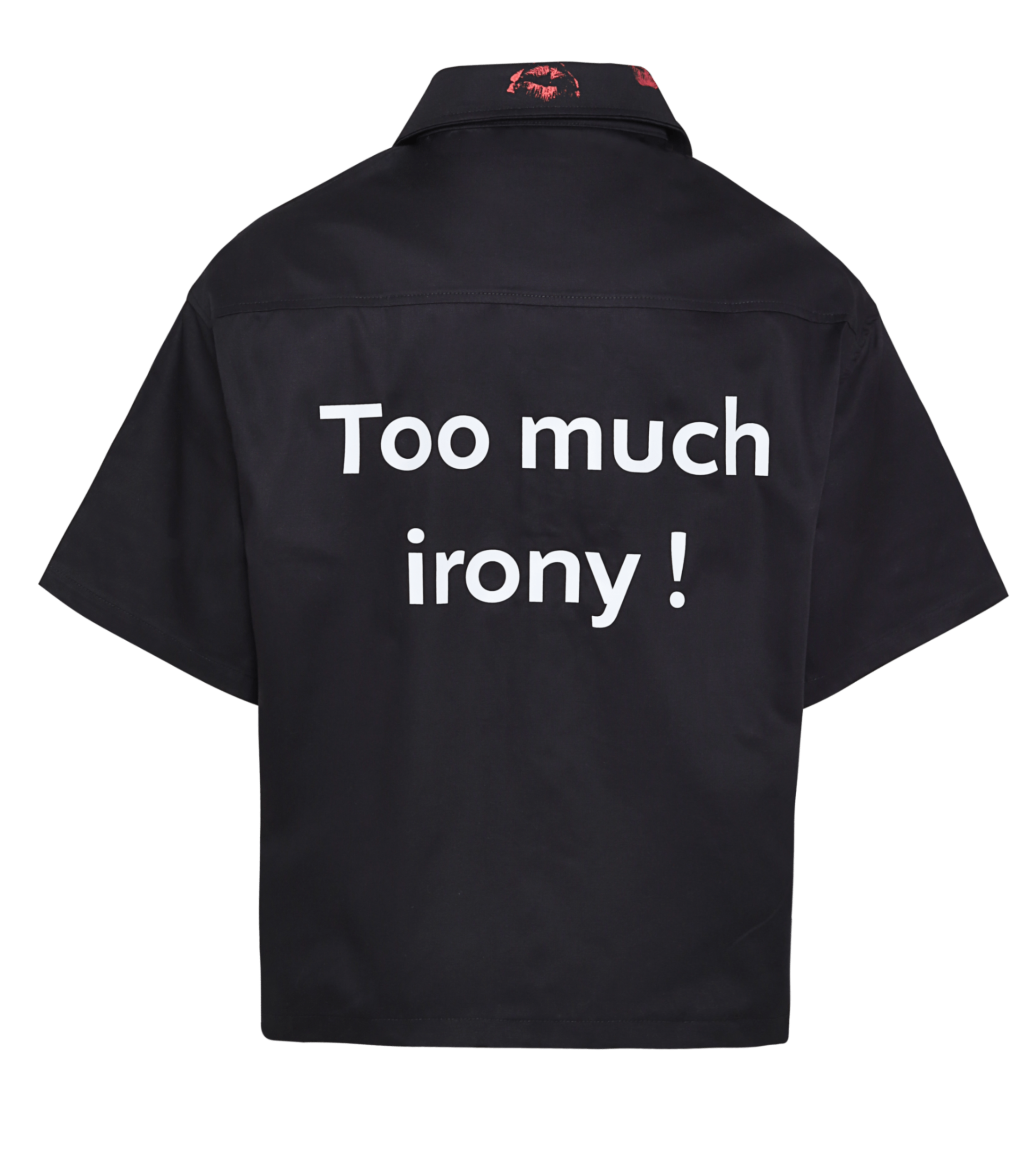 TOO MUCH IRONY! BLACK OVERSHIRT