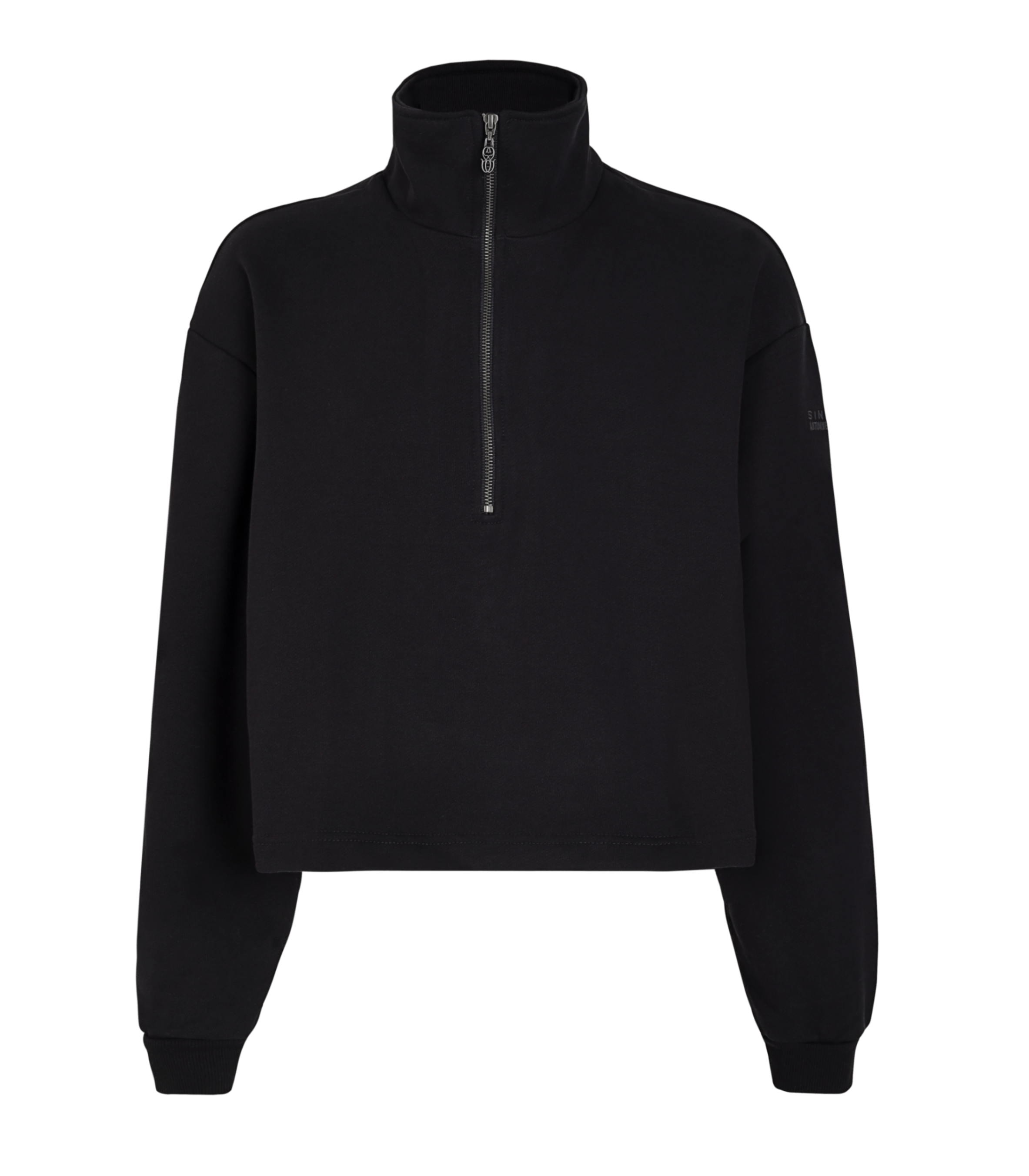 MONOGRAM ZIPPER BLACK SWEATER