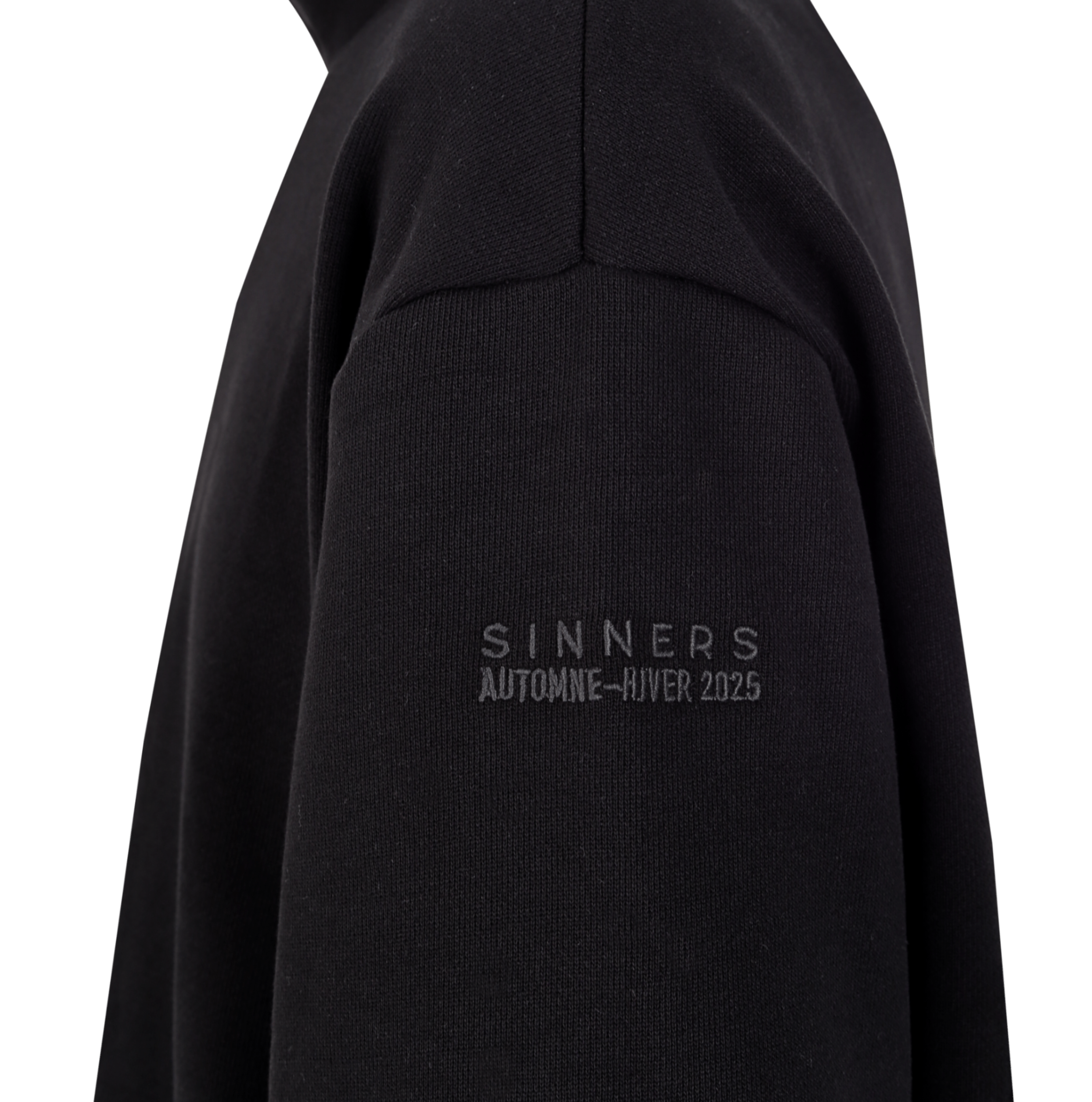 MONOGRAM ZIPPER BLACK SWEATER