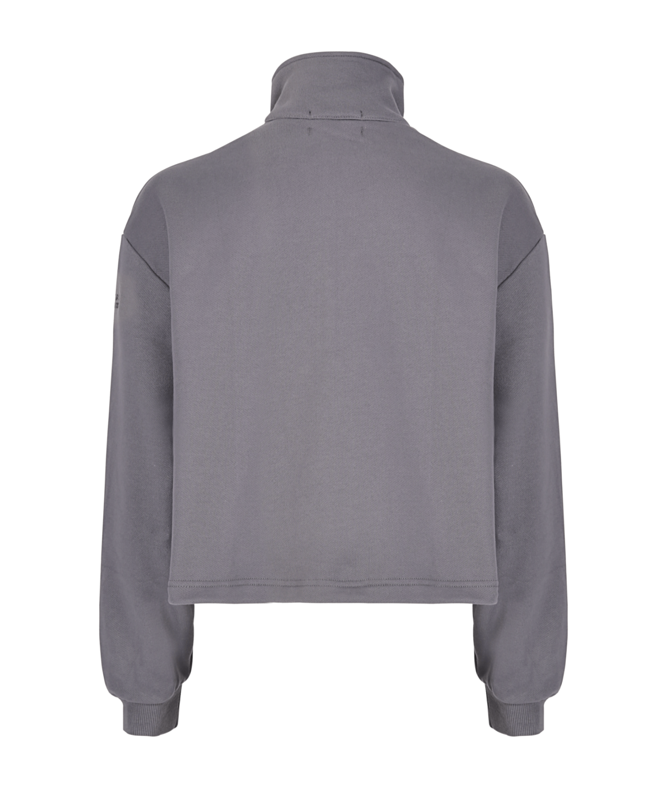 MONOGRAM ZIPPER GRAY SWEATER