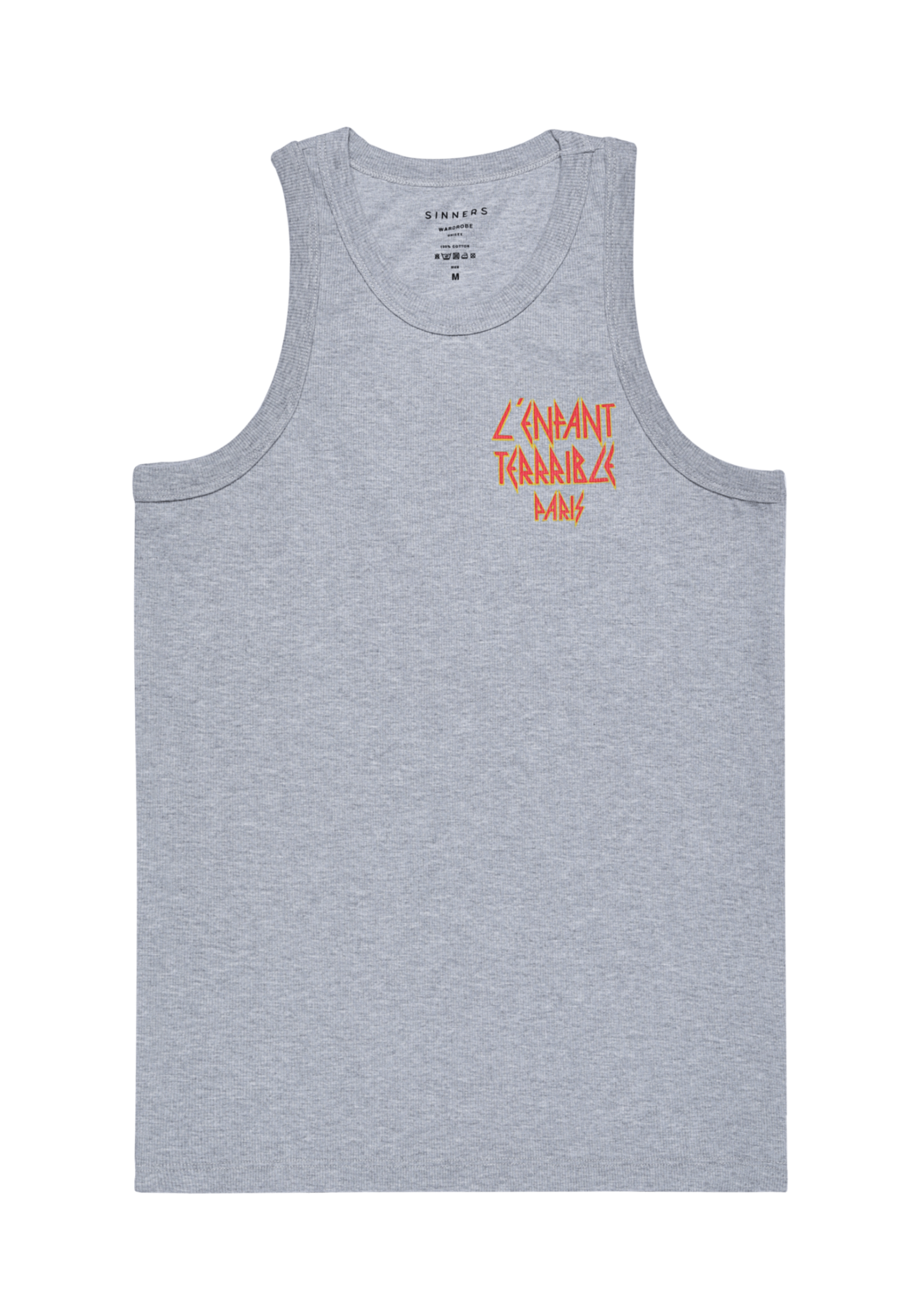 L'ENFANT GRAY MEN TANK TOP