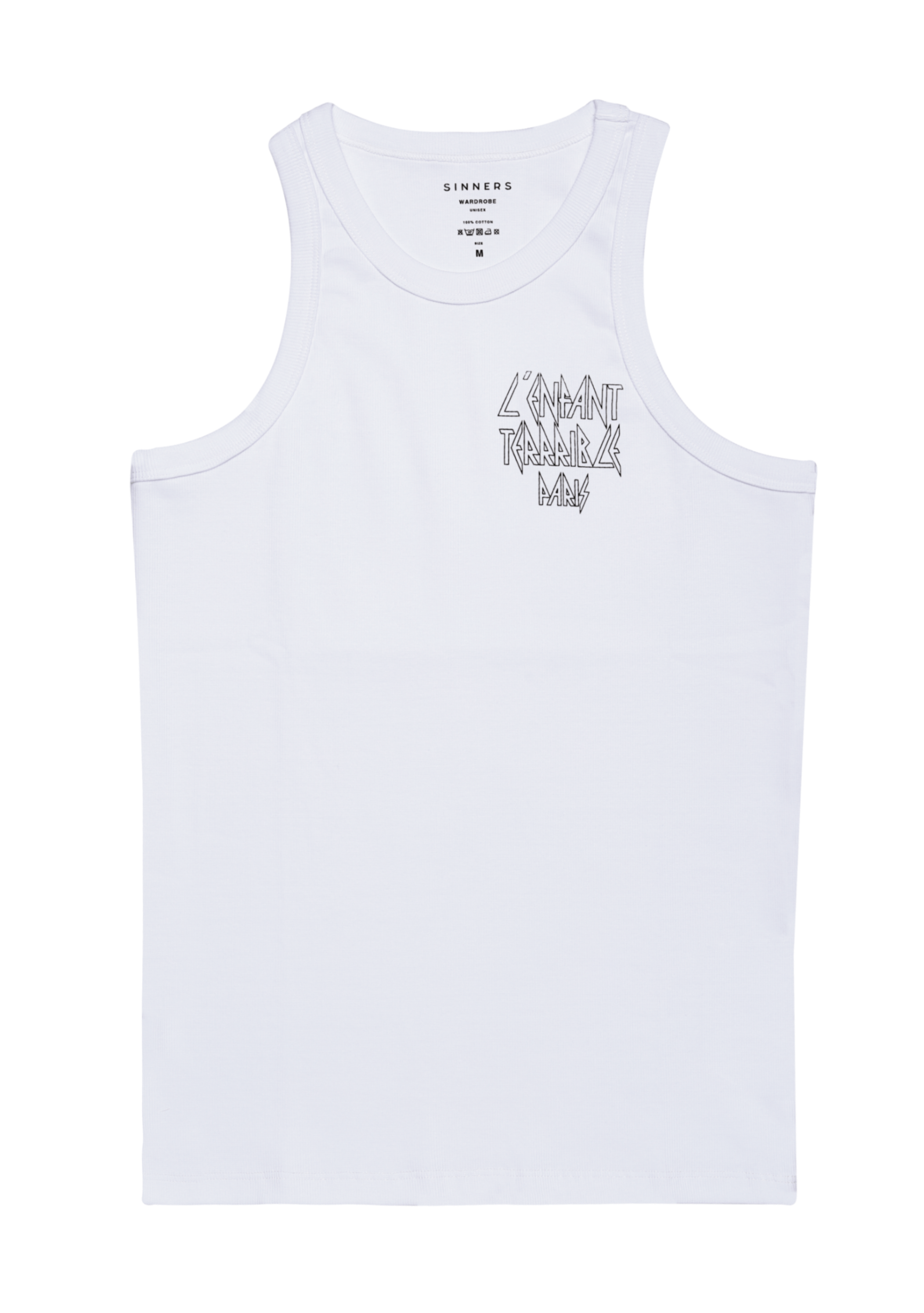 L'ENFANT WHITE MEN TANK TOP