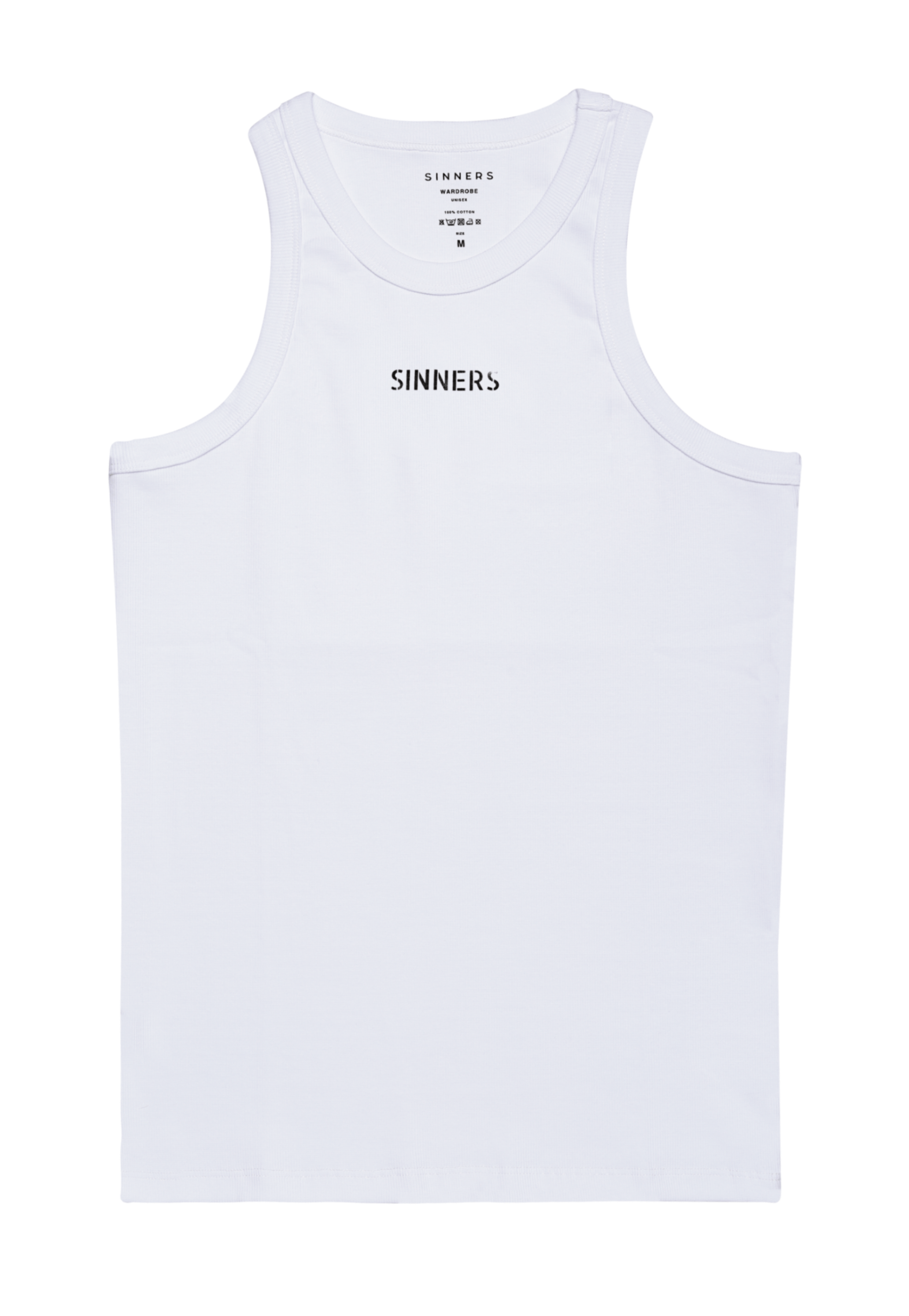 SINNERS WHITE MEN TANK TOP