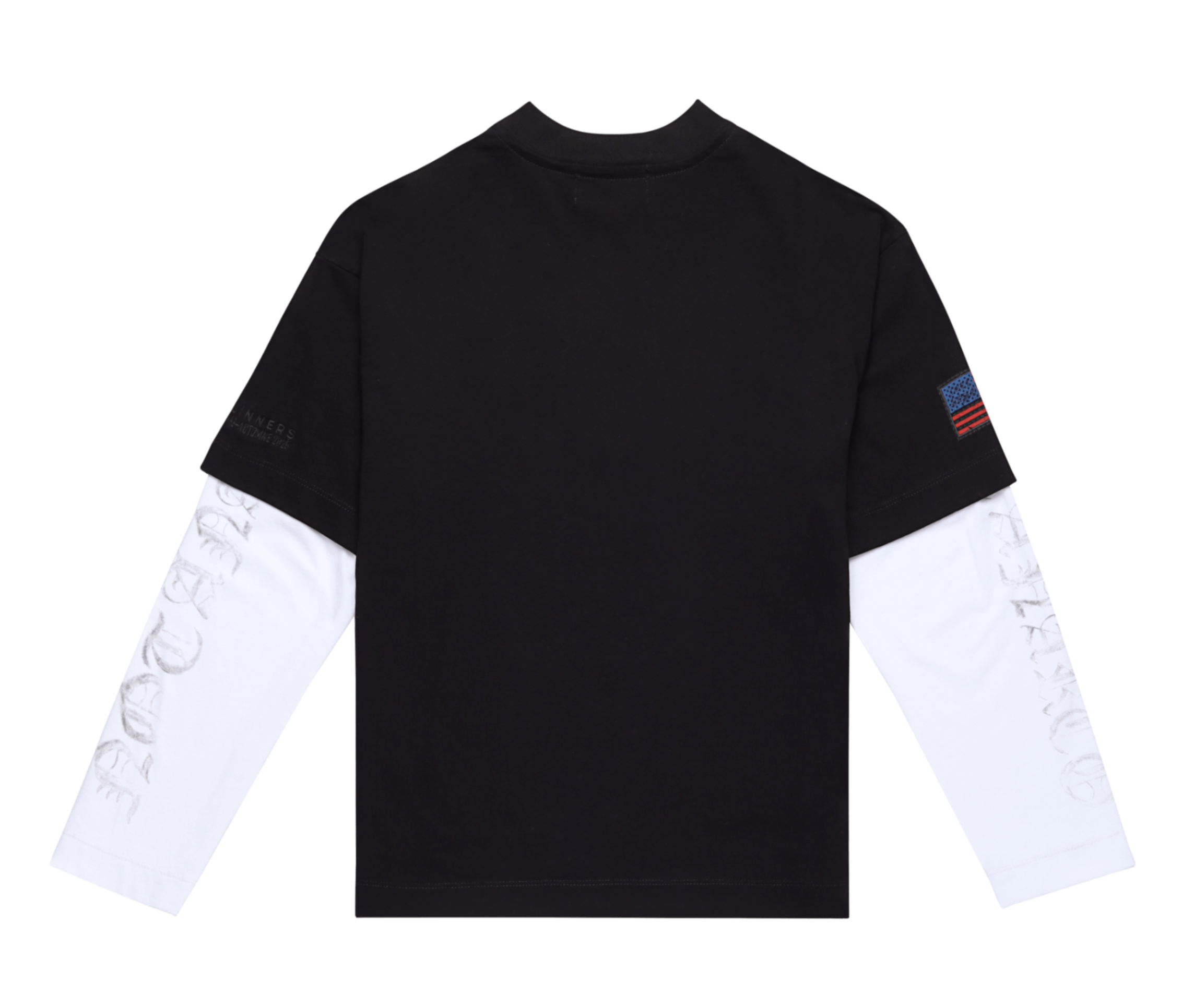 POLIZIA BLACK/WHITE DOUBLE SLEEVE
