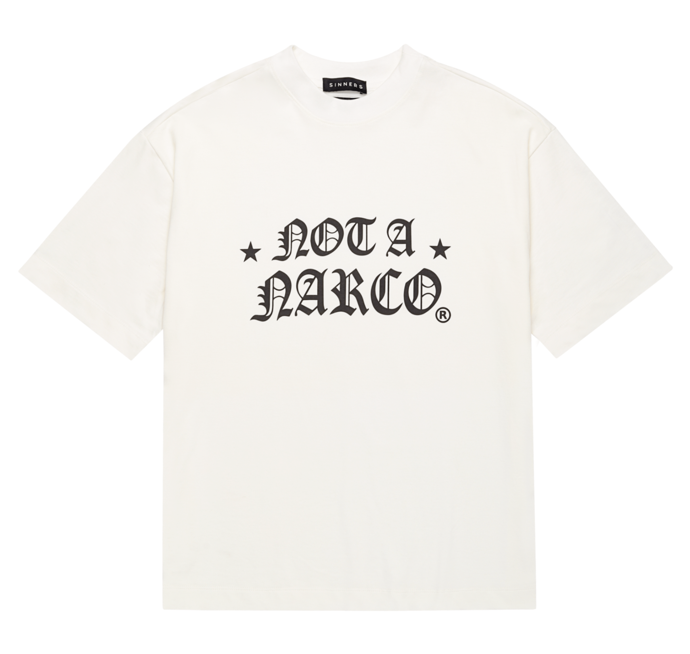 NOT A NARCO STAR CREME T-SHIRT