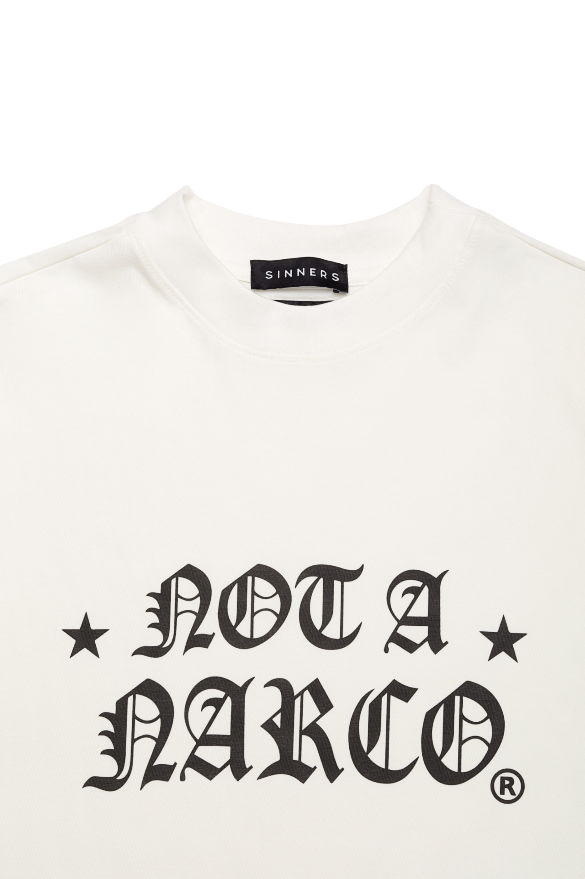 NOT A NARCO STAR CREME T-SHIRT