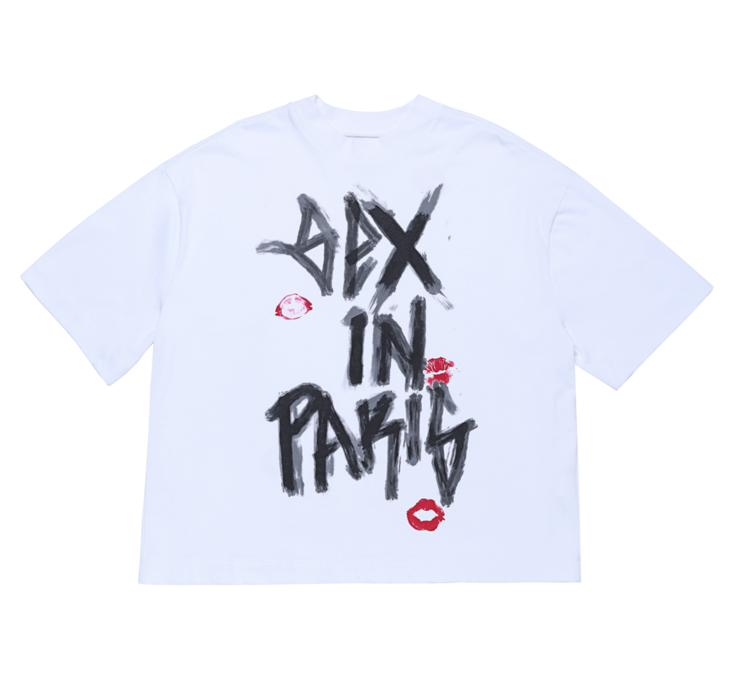 SEX IN PARIS WHITE BOXY T-SHIRT