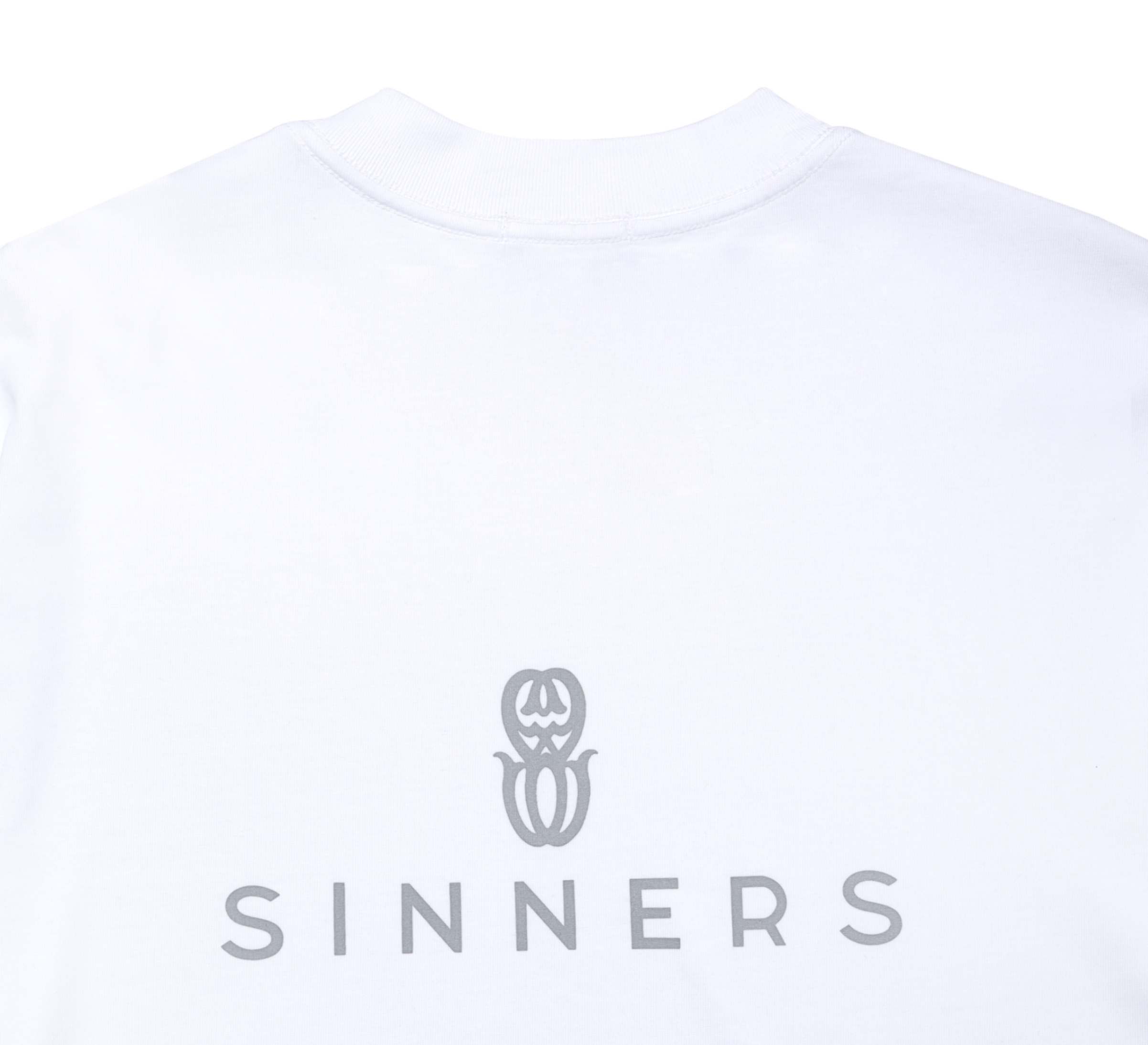 RHINESTONE LOGO WHITE T-SHIRT