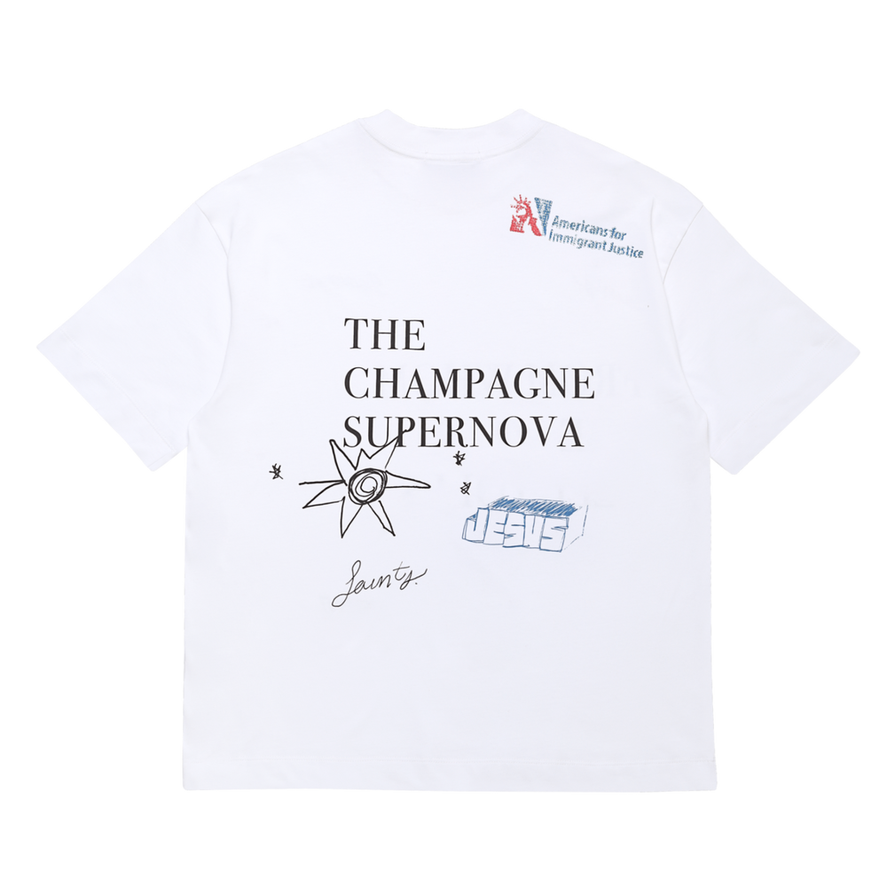 Champagne Supernova White T-Shirt | SINNERS