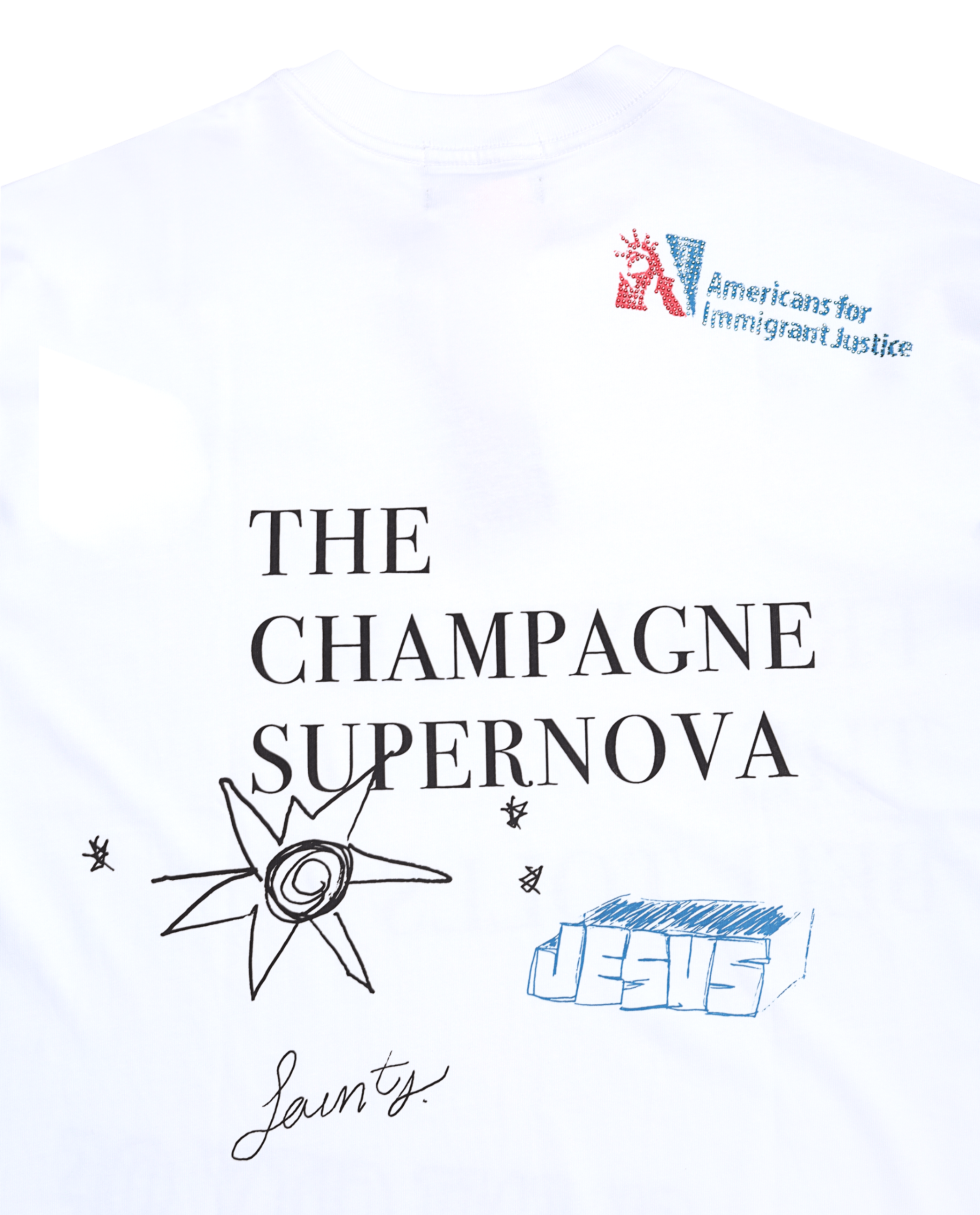 Camiseta blanca con estampado suculento
