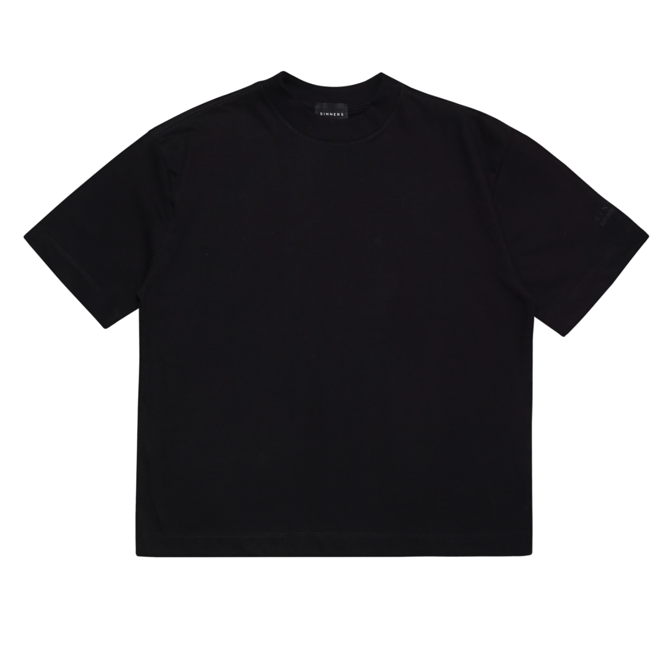 RHINESTONE LOGO BLACK T-SHIRT