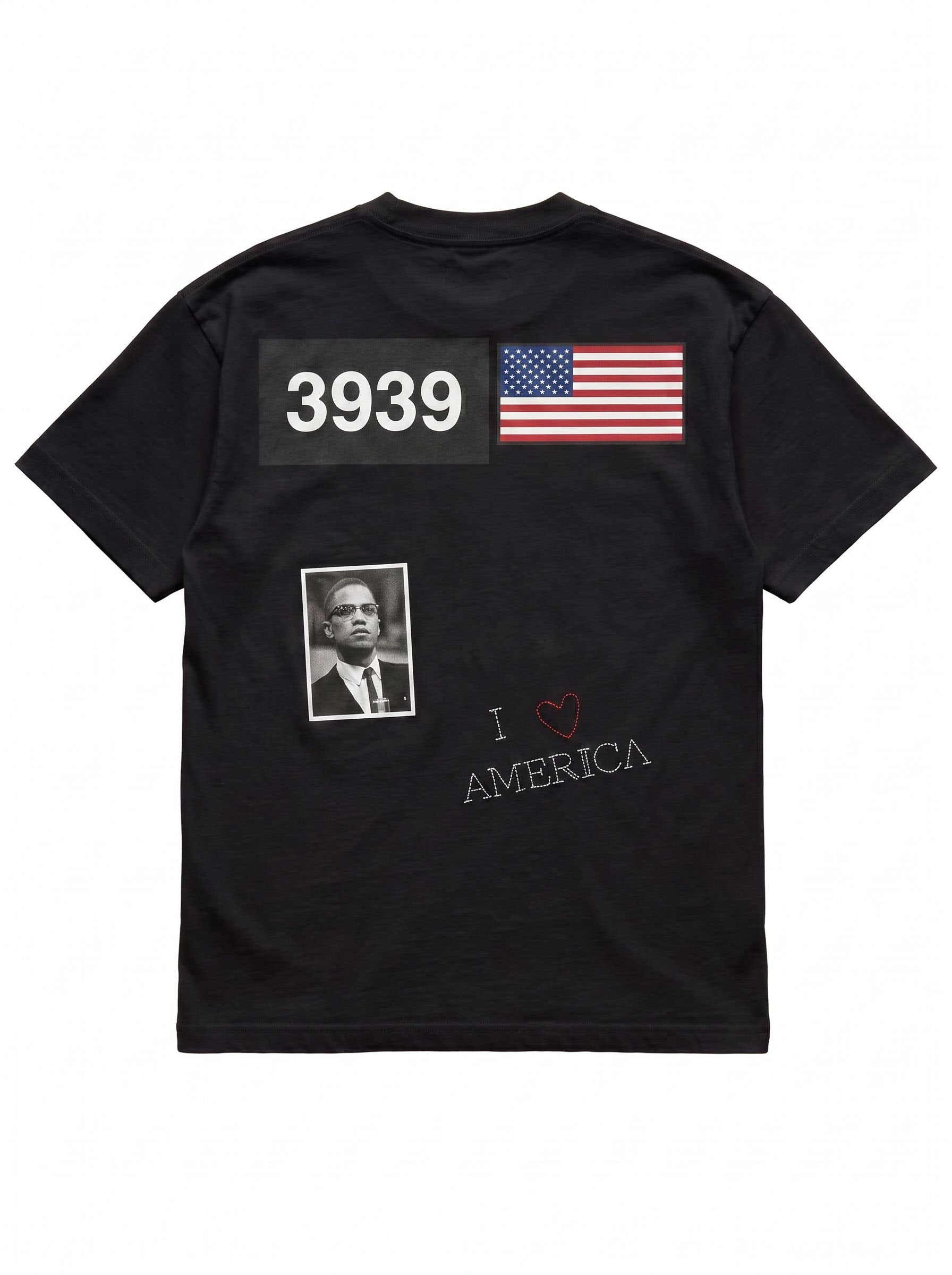 I <3 AMERICA BLACK — espalda