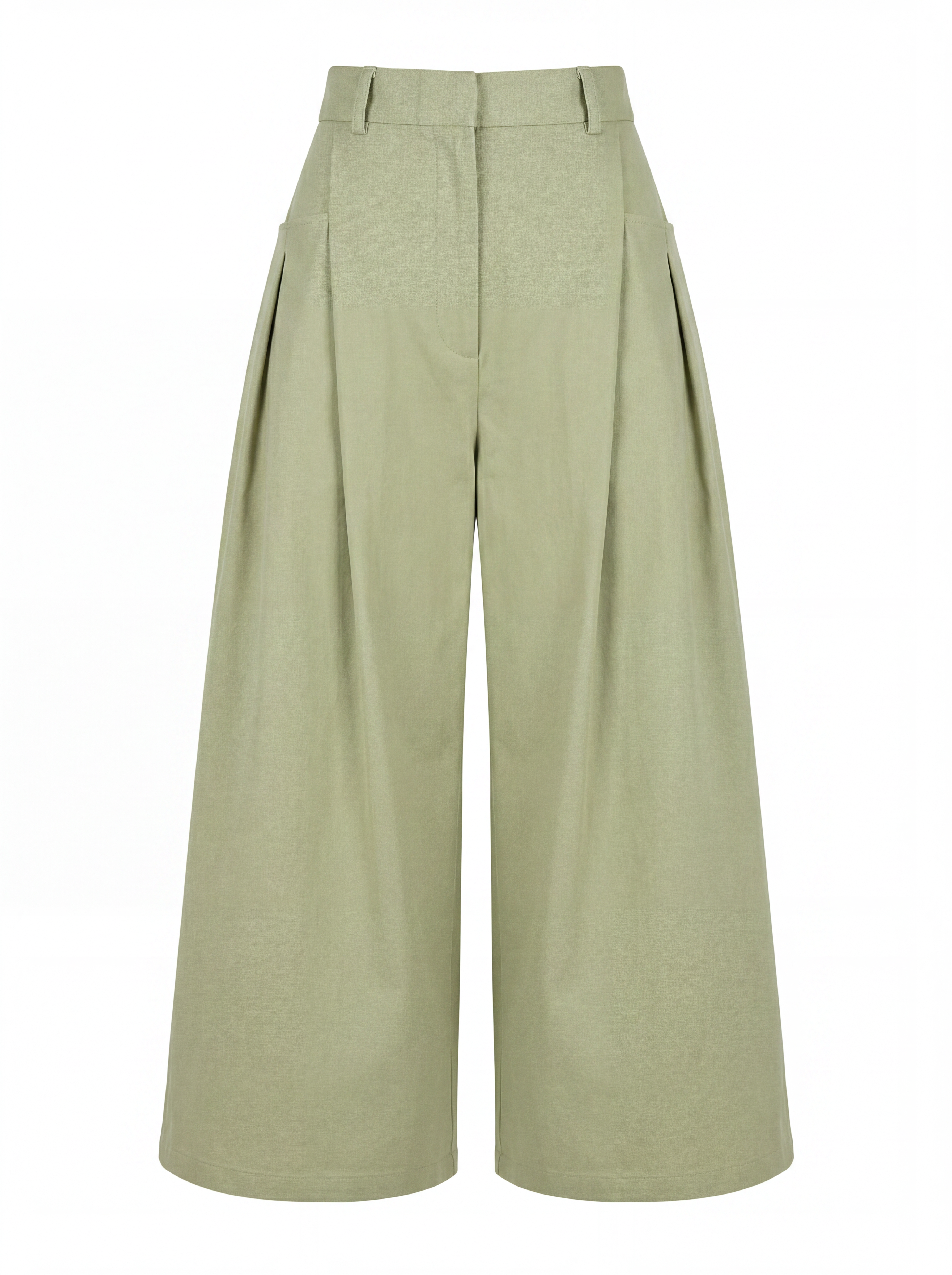 Jort Bota Corta Pistacho — vista frontal ghost mannequin