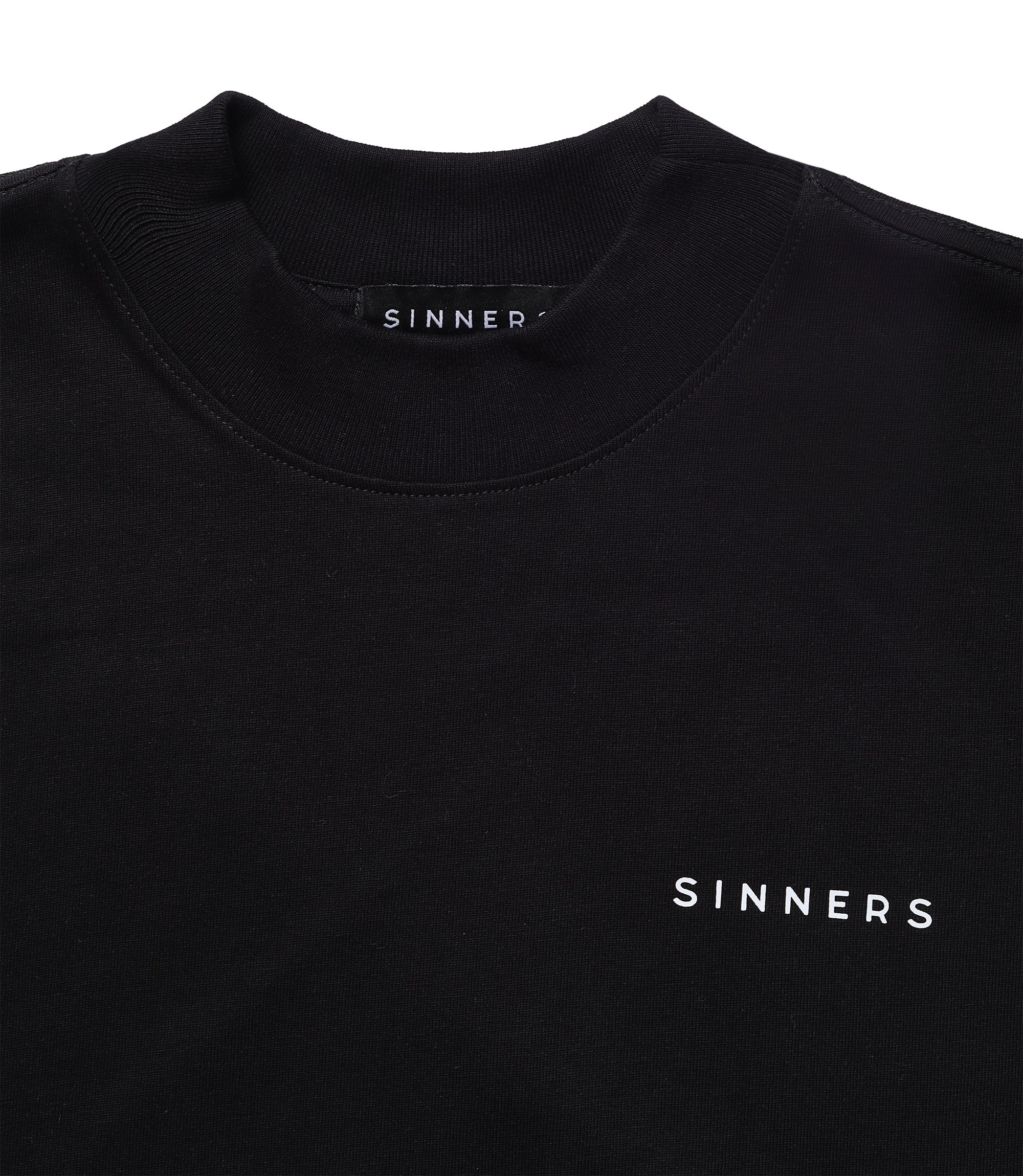 LOGO REGULAR BLACK T-SHIRT — SINNERS