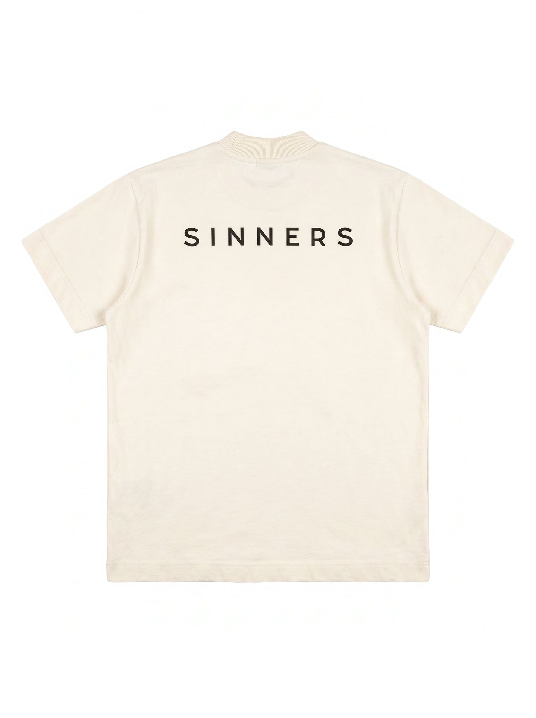 SINNERS Logo Regular T-shirt creme — flat back