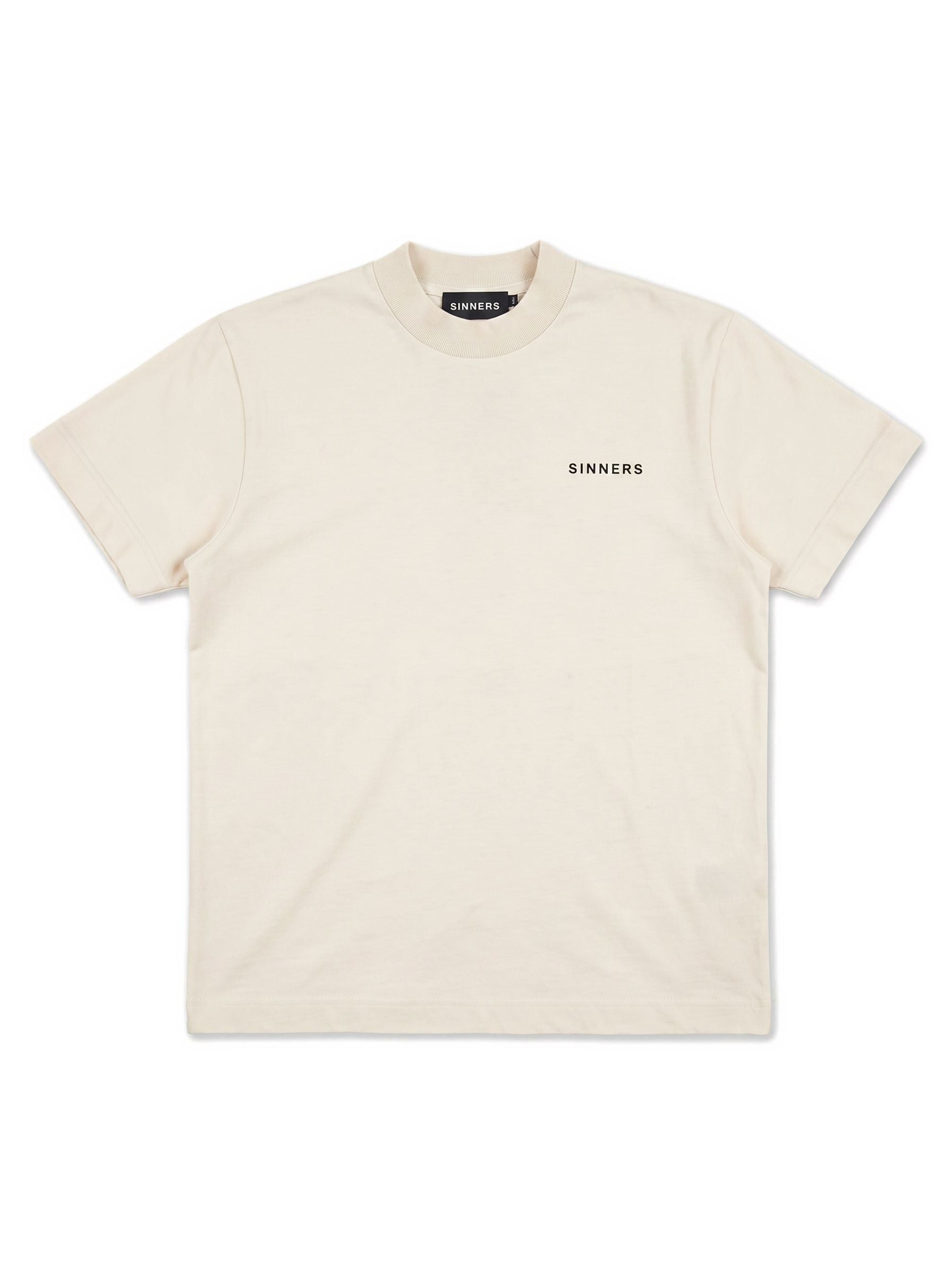 SINNERS Logo Regular T-shirt creme — flat front