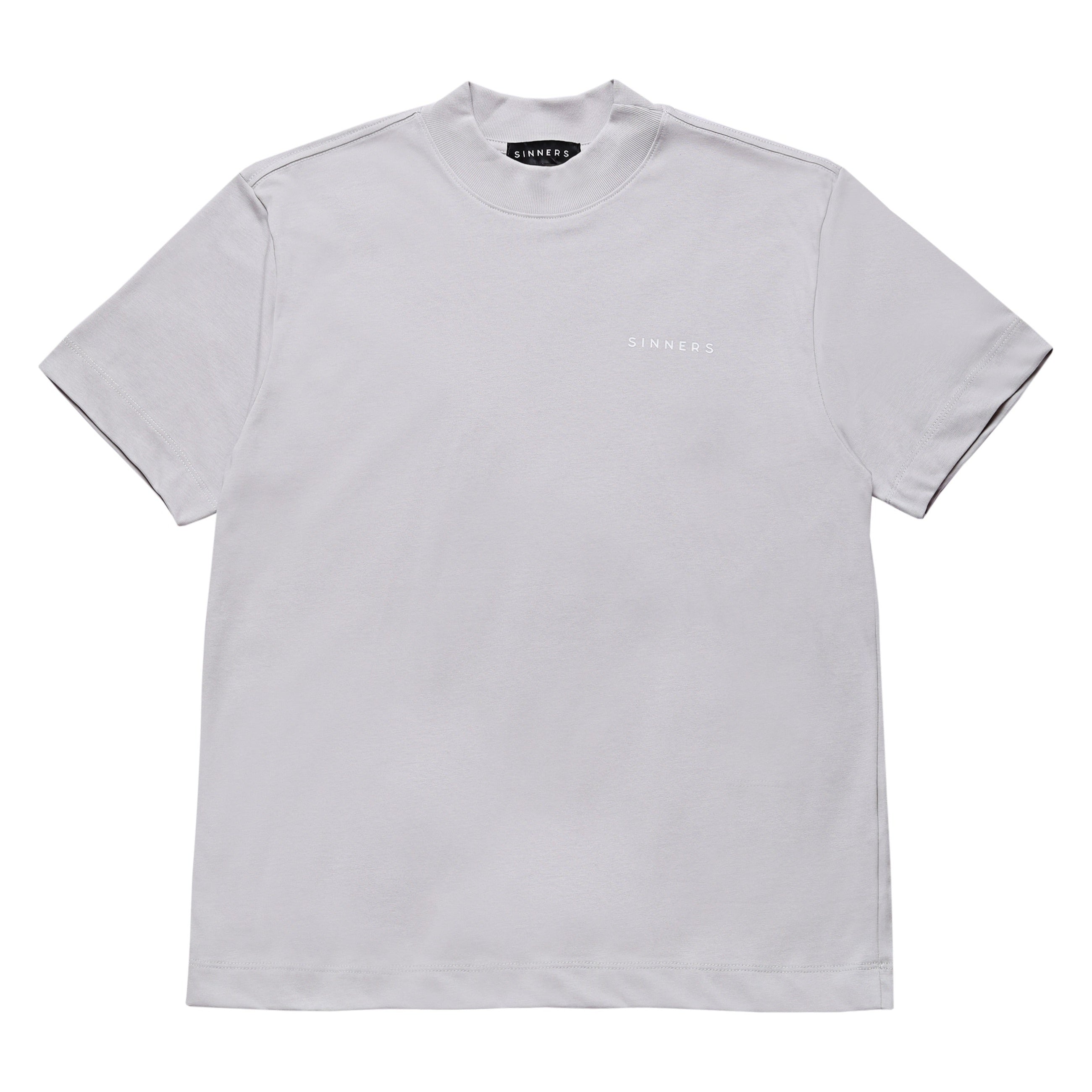 Logo sobre t-shirt gris regular de algodón 240gsm