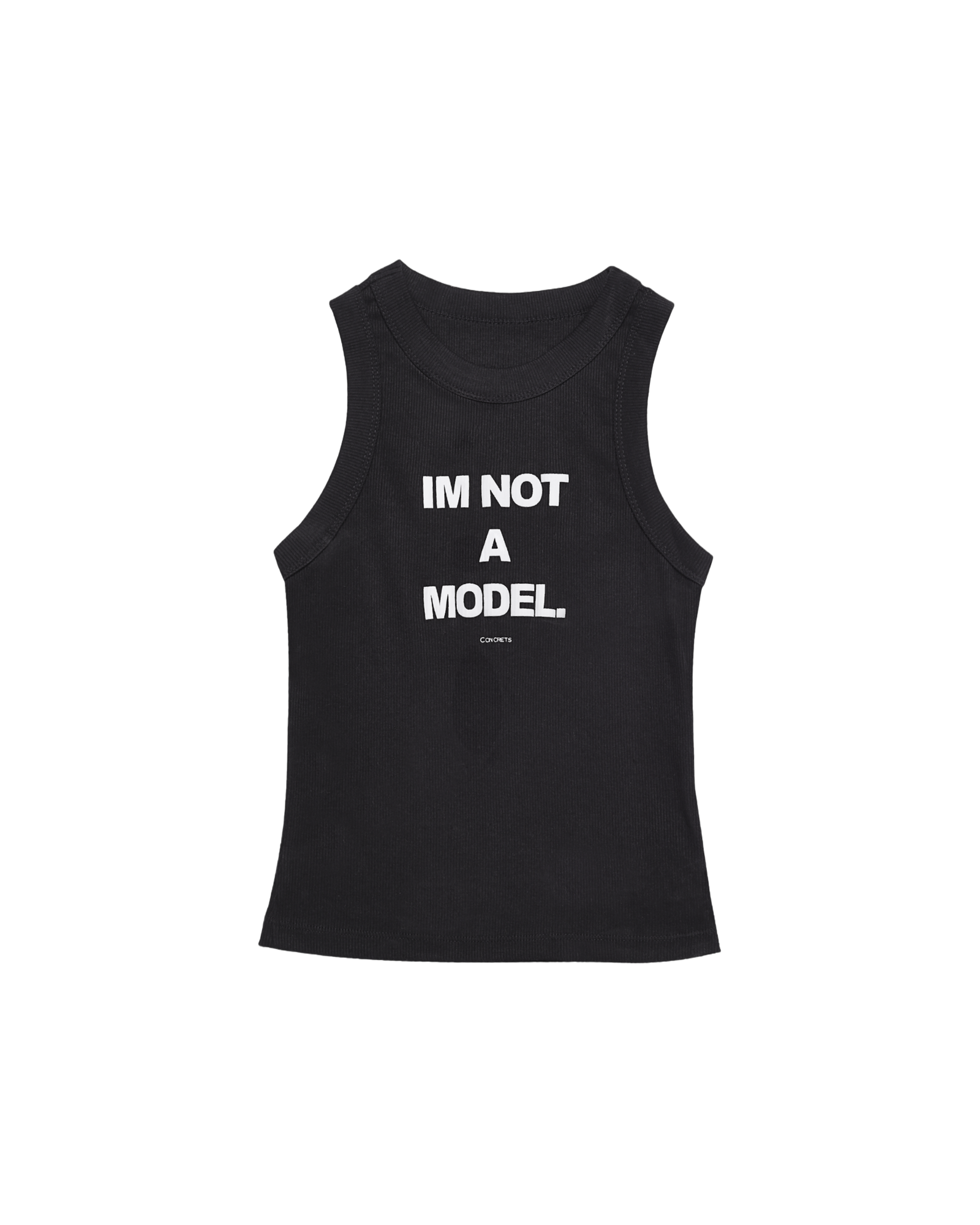 I'M NOT A MODEL TANK TOP BLACK