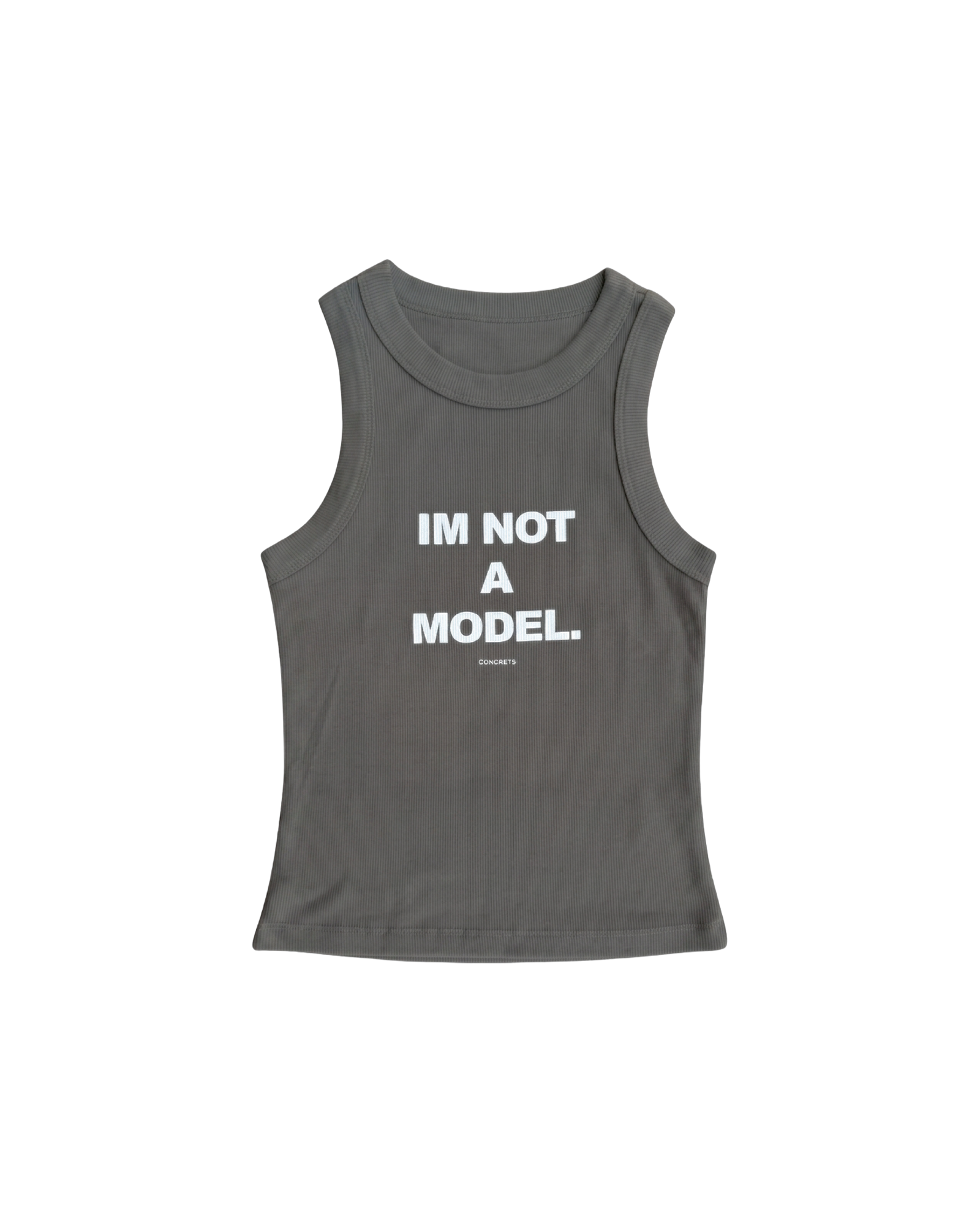 I'M NOT A MODEL TANK TOP GREEN