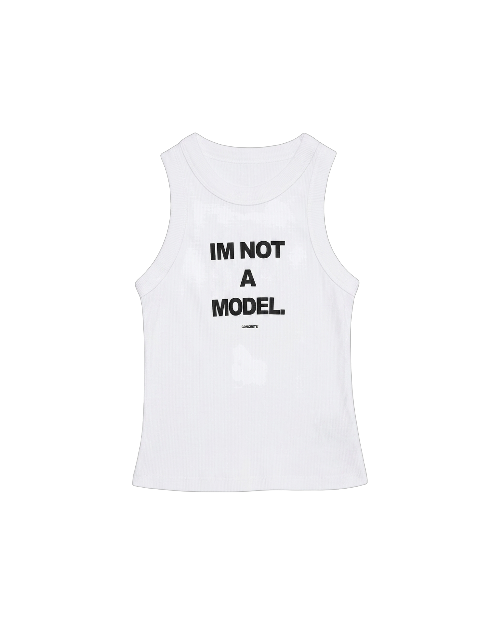 I'M NOT A MODEL TANK TOP WHITE