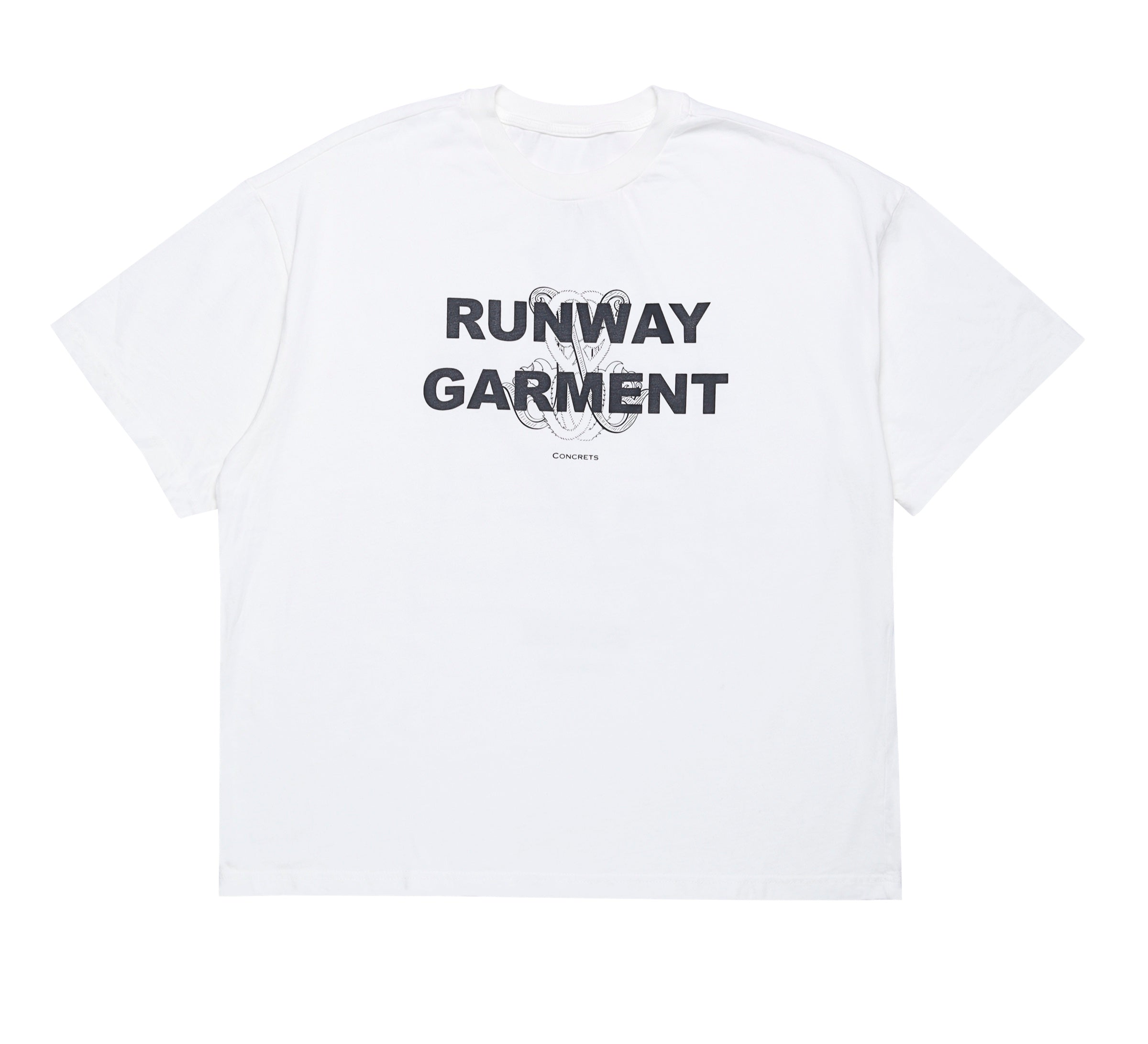RUNWAY GARMENT T-SHIRT — WHITE